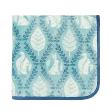 Helena Springfield - Harvest Moon Collection - Woodland Trellis Fleece Blue Throw