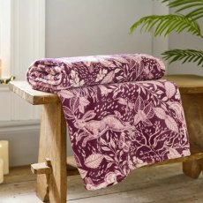 Deyongs Snuggle Touch Hidden Forest Throw Pink