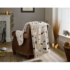 Deyongs Sherpa Fleece Throw Mixed Dogs