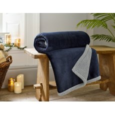 Deyongs Hazelwood Sherpa Throw Navy