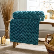 Deyongs Tadcaster Fleece Throw Teal