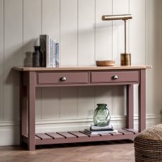 Gallery Direct Eton 2 Drawer Console Table in Clay