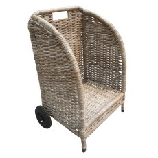 Glenweave Open Log Storage Basket with Wheels Glenweave Open Log Storage Basket with Wheels