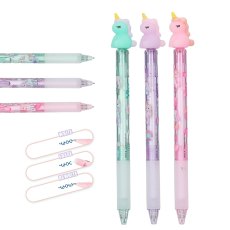 Ylvi Erasable Gel Pen with Unicorn Topper Ylvi Erasable Gel Pen with Unicorn Topper