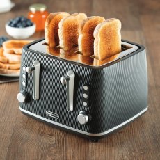 Daewoo Cascade 4 Slice Toaster Black