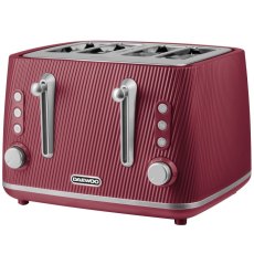 Daewoo Cascade 4 Slice Toaster Ruby Daewoo Cascade 4 Slice Toaster Ruby