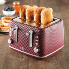 Daewoo Cascade 4 Slice Toaster Ruby