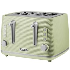 Daewoo Cascade 4 Slice Toaster Sage Daewoo Cascade 4 Slice Toaster Sage