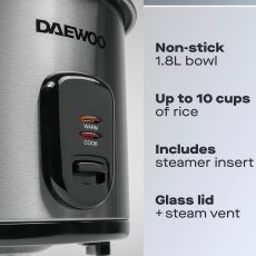 Daewoo Rice Cooker with Steamer Basket