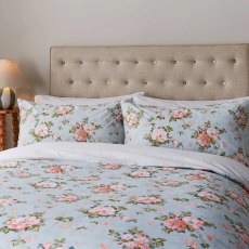 Fable Wild Rose Duck Egg Duvet Cover Set