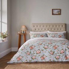Fable Wild Rose Duck Egg Duvet Cover Set