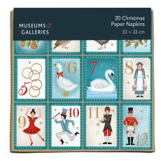 Museum & Galleries Twelve Days of Christmas Napkins Pack of 20 Museum & Galleries Twelve Days of Christmas Napkins Pack of 20