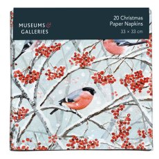 Museum & Galleries Bullfinches and Berries Napkins Pack of 20 Museum & Galleries Bullfinches and Berries Napkins Pack of 20