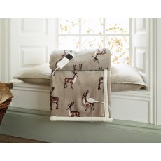 Deyongs Mocha Sterling Stag Heated Sherpa Throw