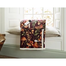 Deyongs Wine Mushroom Heated Sherpa Throw