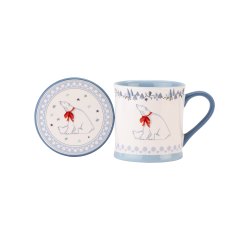 Cath Kidston Mug & Coaster Set Polar Bear