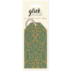Glick Christmas Baroque Gift Tag 6Pk Glick Christmas Baroque Gift Tag 6Pk