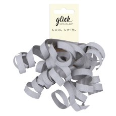 Glick Silver Glitter Curl Swirls Bow Glick Silver Glitter Curl Swirls Bow