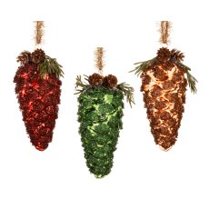 Kaemingk Transparent Glass Pinecone Tree Decoration Kaemingk Transparent Glass Pinecone Tree Decoration