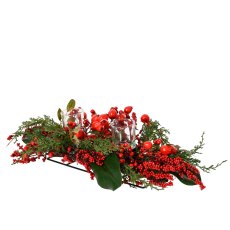 Kaemingk Tablecentre Florals With Red Berries And Flowers Kaemingk Tablecentre Florals With Red Berries And Flowers