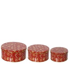 Kaemingk Christmas Set Of 3 Storage Tins Kaemingk Christmas Set Of 3 Storage Tins