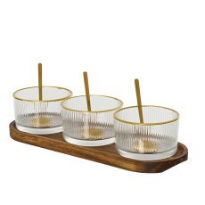 Kaemingk Tapas Set Oval With Glass Bowls Kaemingk Tapas Set Oval With Glass Bowls