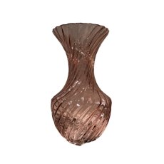 Kaemingk Spiral Brown Glass Vase Kaemingk Spiral Brown Glass Vase