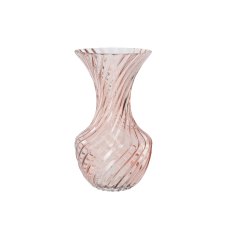 Kaemingk Spiral Pink Glass Vase Kaemingk Spiral Pink Glass Vase