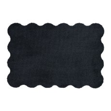 Hug Rug My Soft Scalloped Rug Charcoal Hug Rug My Soft Scalloped Rug Charcoal