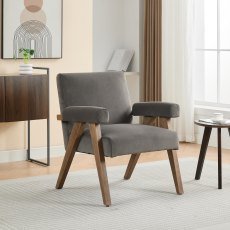 Leoni Accent Chair in Taupe Leoni Accent Chair in Taupe