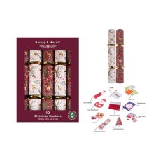 Harvey & Mason Burgundy Woodland Box Of 10 Crackers Harvey & Mason Burgundy Woodland Box Of 10 Crackers