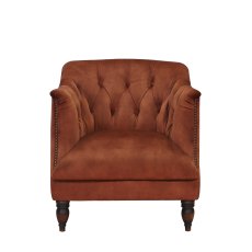 At The Helm Carter Armchair in Copper Fabric