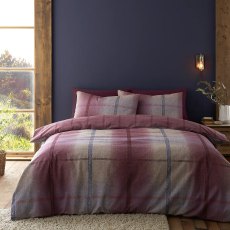 Catherine Lansfield Melrose Tweed Brushed Plum Duvet Cover Set Catherine Lansfield Melrose Tweed Brushed Plum Duvet Cover Set