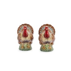 Spode Woodland Figural Turkey Salt & Pepper Shakers
