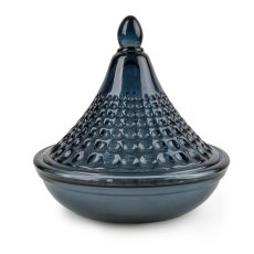 Candlelight Embossed Tagine Candle Blue