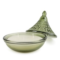 Candlelight Embossed Tagine Candle Green