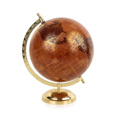 Candlelight 8" Globe Terracotta and Gold Globe