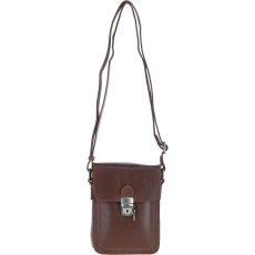 Ashwood Leather Buckle Crossbody Bag Brown