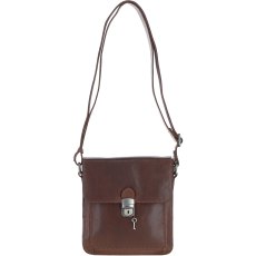 Ashwood Leather Medium Buckle Crossbody Bag Brown