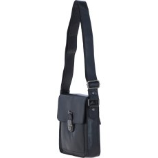 Ashwood Leather Medium Buckle Crossbody Bag Black