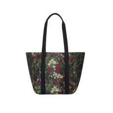 Earth Squared Black Floral Jacquard Tote Bag