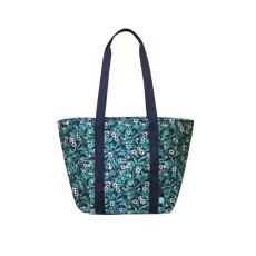 Earth Squared Teal Floral Jacquard Tote Bag Earth Squared Teal Floral Jacquard Tote Bag