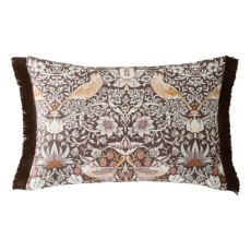 William Morris At Home Strawberry Thief Chocolate Cushions William Morris At Home Strawberry Thief Chocolate Cushions
