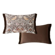 William Morris At Home Strawberry Thief Chocolate Cushion William Morris At Home Strawberry Thief Chocolate Cushion