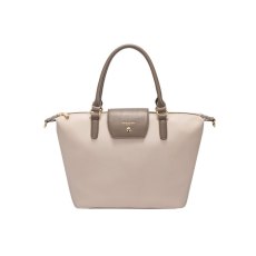 David Jones Medium Tab Over Tote Bag Simply Taupe David Jones Medium Tab Over Tote Bag Simply Taupe