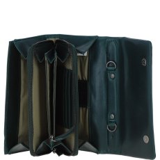 Ashwood Leather Clutch Shoulder Bag Sea Green