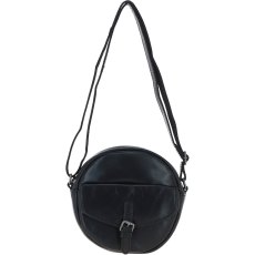Ashwood Leather Round X-Body Bag Black Ashwood Leather Round X-Body Bag Black