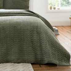 Bianca Attica Green Velvet Bedspread