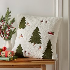 Catherine Lansfield Boucle Christmas Tree Cushion