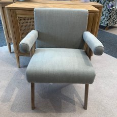 Gianni Accent Chair In Khaki Linen